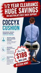 Ergolife Posture Flex Latex Coccyx Cushion